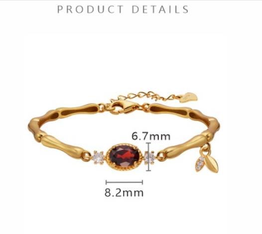 Natural Gemstone Bracelet for Women Featuring Tanzanite Garnet Peridot and Topaz 